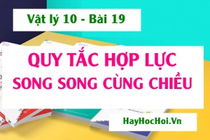 Quy tắc hợp lực song song cùng chiều, Công thức tính và Bài tập - Vật lý 10 bài 19